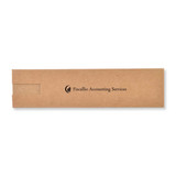 A cardboard box featuring a logo, designed for packaging a pen or similar item.