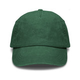 A vintage washed cap in deep green with an adjustable strap and a logo on the front.