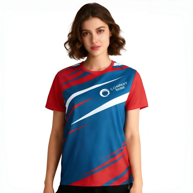 Women's 100%Polyester Sublimated Sport Tee Shirt