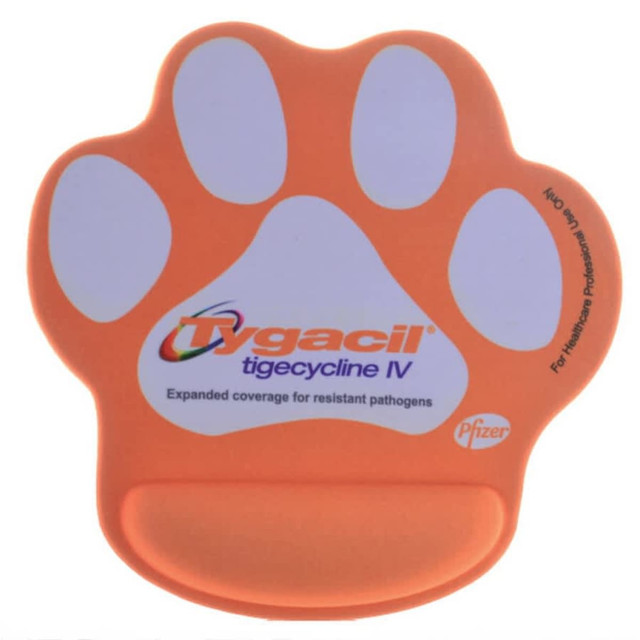 An orange paw-shaped gel mouse mat featuring a logo and a smooth surface for easy mouse movement. An orange paw-shaped gel mouse mat featuring a logo and a smooth surface for easy mouse movement.