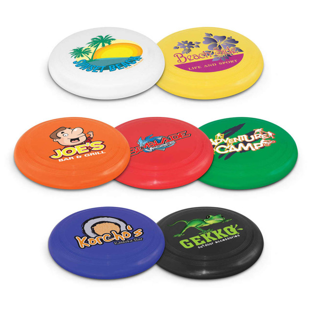 A collection of colourful frisbees in various shades, featuring different logos and designs. A collection of colourful frisbees in various shades, featuring different logos and designs.