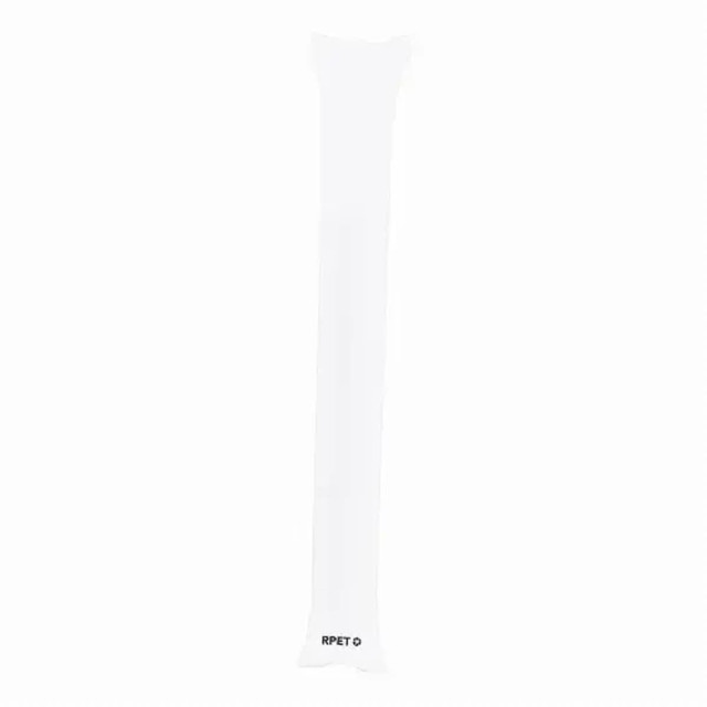 A pair of white cheering sticks with a branding logo at the bottom, designed for events and promotions.