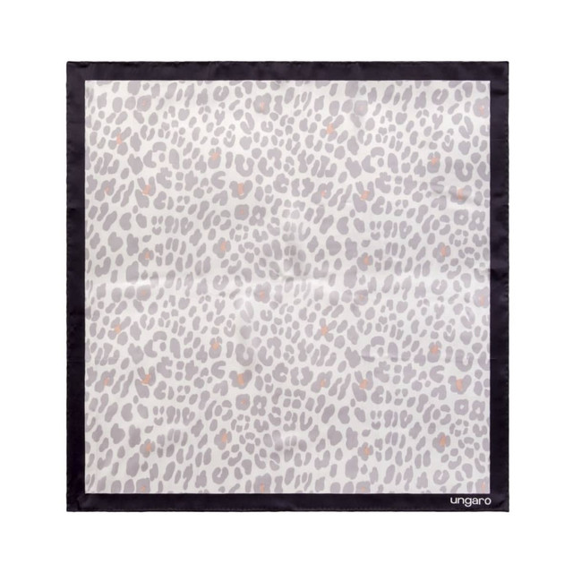 Silk scarf Léopardo White-grey Silk scarf Léopardo White-grey