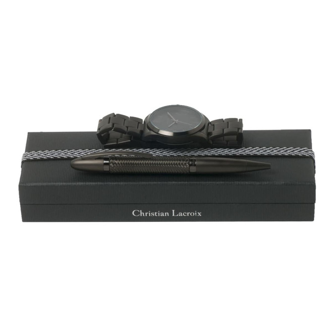 Set Textum Black (ballpoint pen & watch)