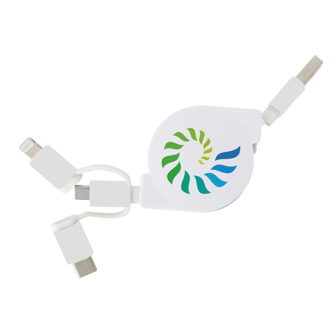 3-In-1 ABS Retractable Charging Cable