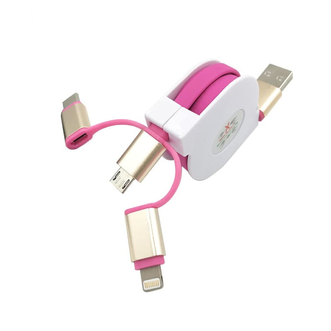 3-In-1 Metal Retractable Charging Cable