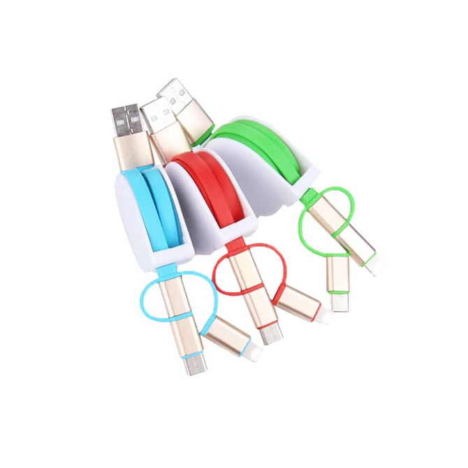 3-In-1 Metal Retractable Charging Cable