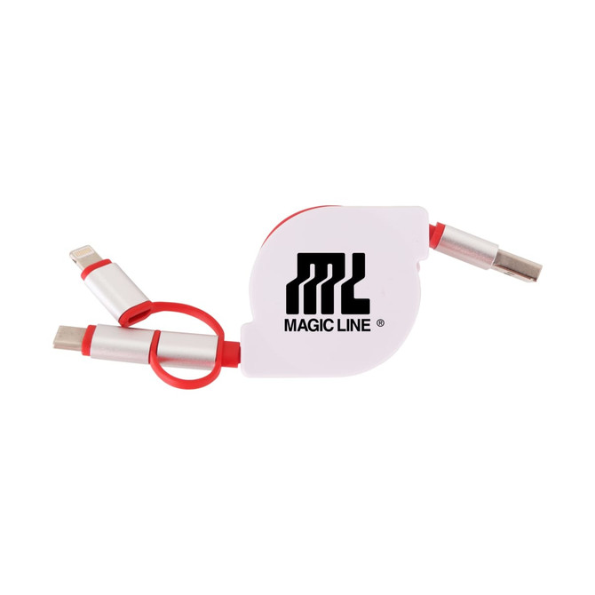 3-In-1 Metal Retractable Charging Cable
