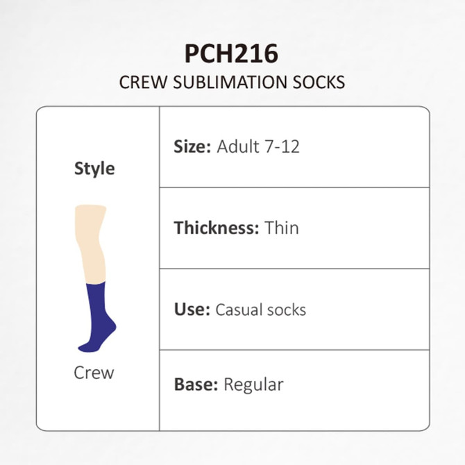 Crew Sublimation Socks