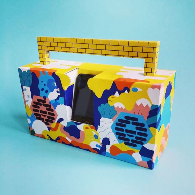 Custom Cardboard Boombox