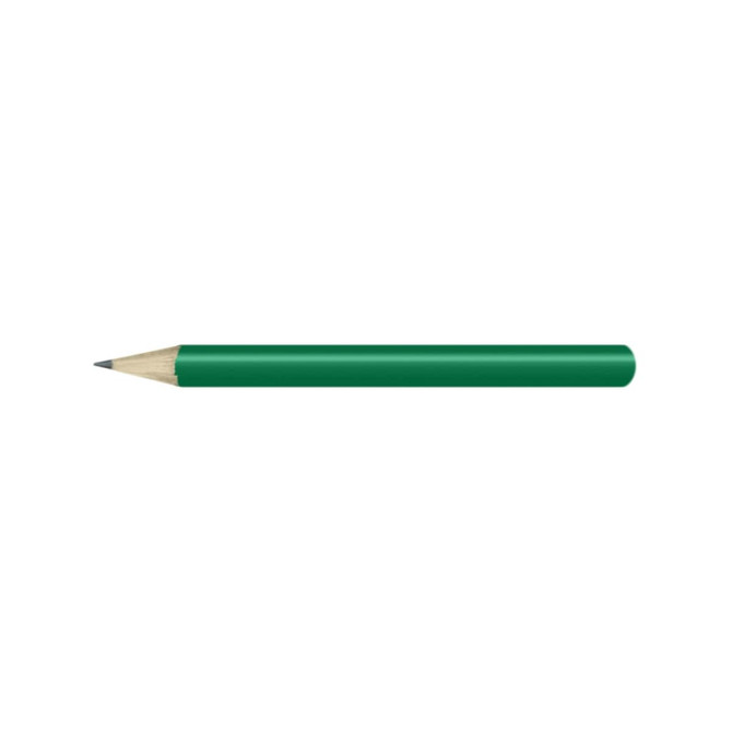 A green HB Mini Pencil with a sharpened tip.