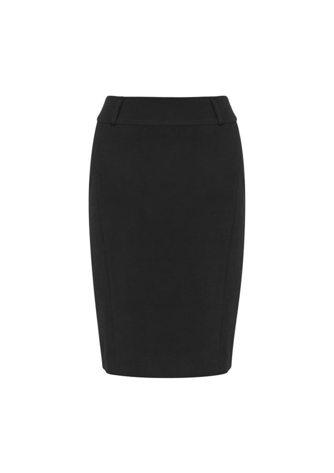 A black women's Loren skirt with a fitted silhouette and waistband, featuring no visible branding.