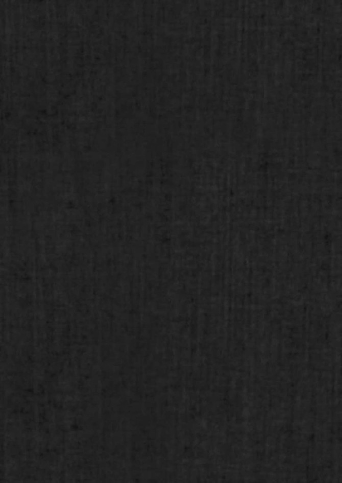 A black button-up shirt with a textured fabric, featuring a logo on the chest.