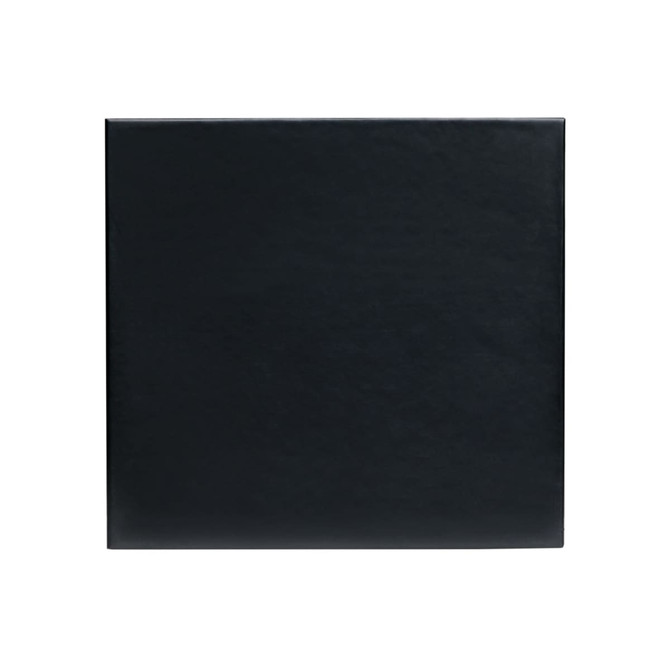 A black placemat from the Epicure 6 pcs Placemat Set, featuring a sleek, smooth surface.