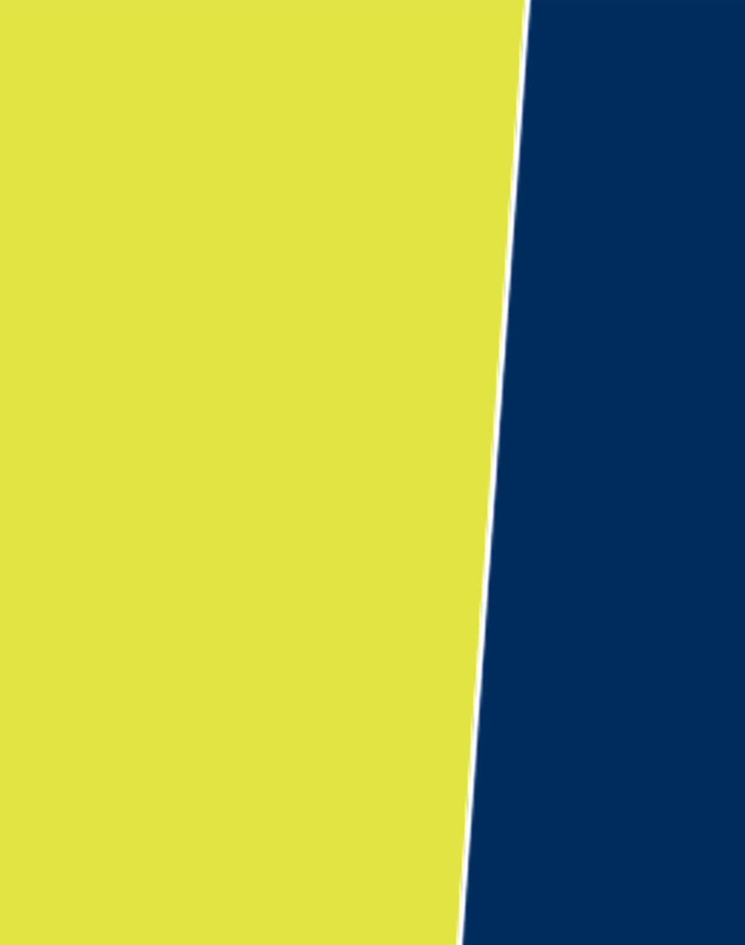 A high-visibility safety jacket in vibrant yellow and navy blue, featuring reflective 3M tape and a logo.
