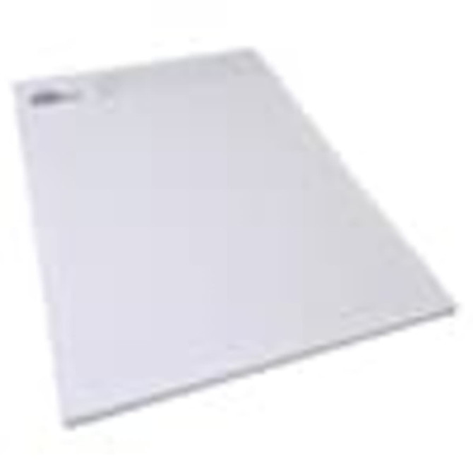 A4 writing pad with 10 leaves, featuring a white surface and a logo in one corner. Perfect for office use.
