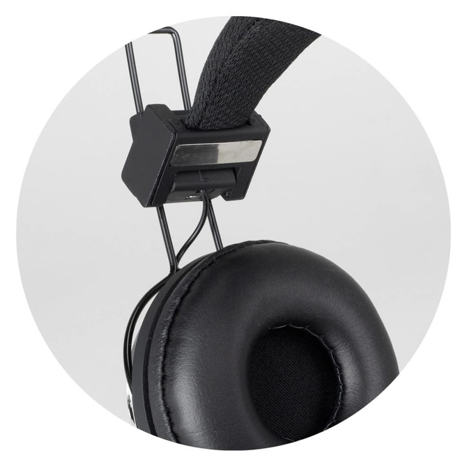 Opus Bluetooth Headphones featuring cushioned ear cups and an adjustable headband for comfort.