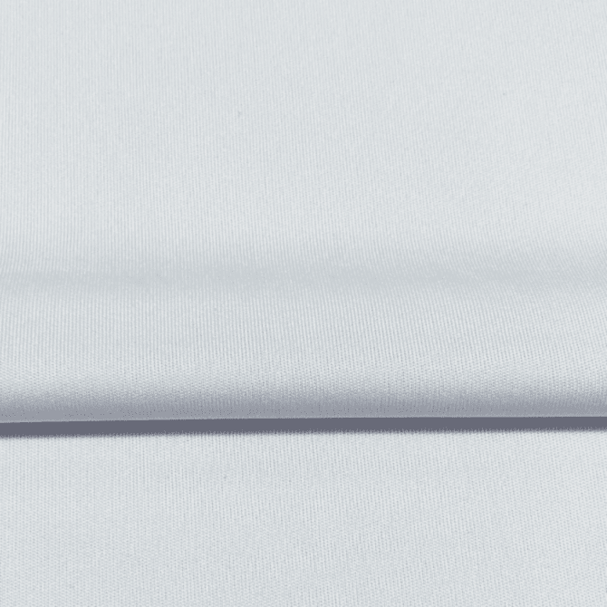 A smooth light blue fabric with a soft texture, ideal for sports apparel. The fabric features a subtle sheen.