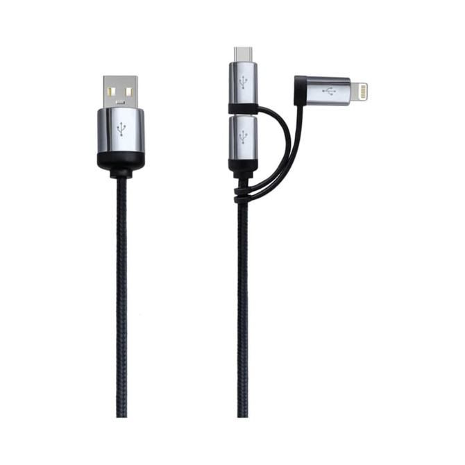 Pesaro 3n1 Fabric Charge & Data Cable Pesaro 3n1 Fabric Charge & Data Cable