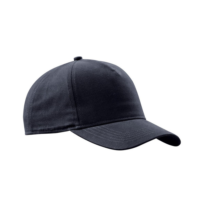 A black Explorer Cap with a curved brim and a structured crown. It features a branded logo.