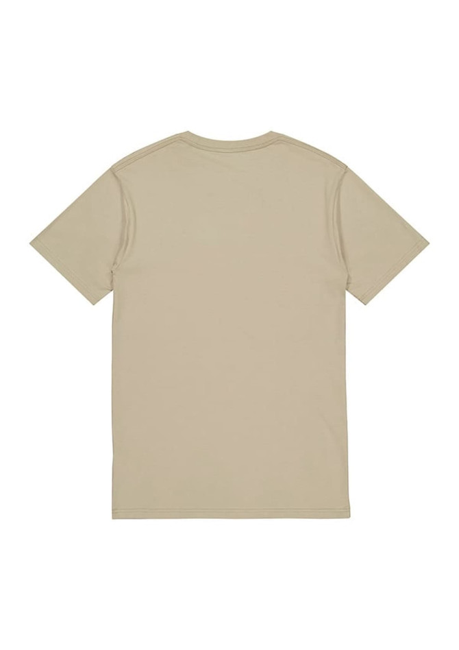 A men's short sleeve tee in a neutral beige colour, with a simple design and no visible branding.