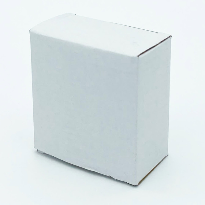A small white box with a plain exterior, possibly for packaging a product.