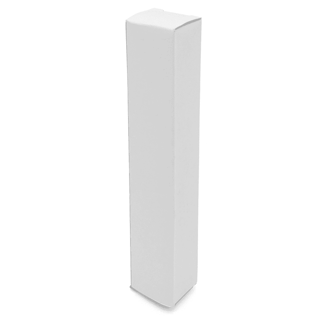 A white, rectangular box suitable for packaging a flashlight tool kit with level. The box features a simple design.