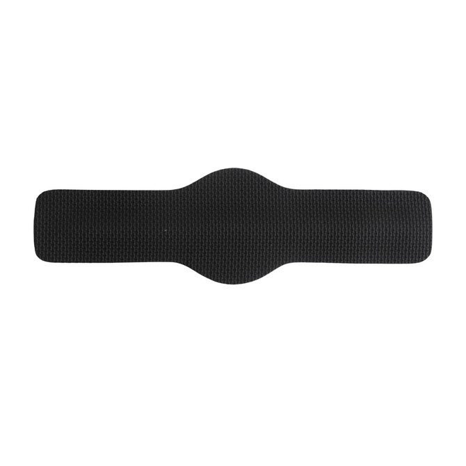 A drink bottle holder in black with an embedded logo, designed to fit around various bottle shapes.