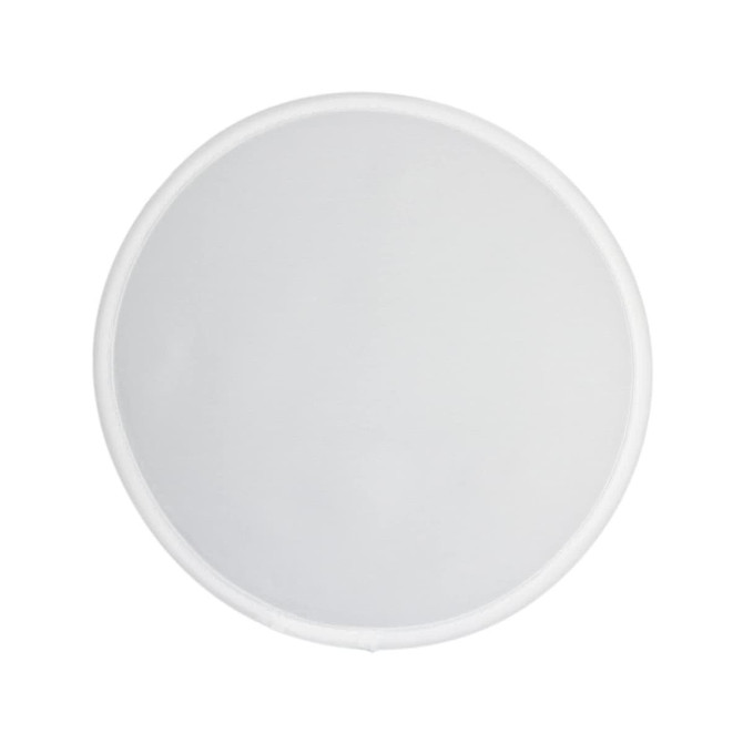 A circular, flat product with a plain white surface and a white border, resembling a disc or plate.