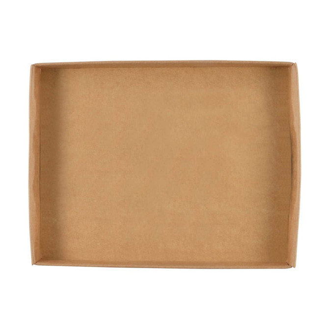 A large, natural paper gift box with a rectangular shape and open top.