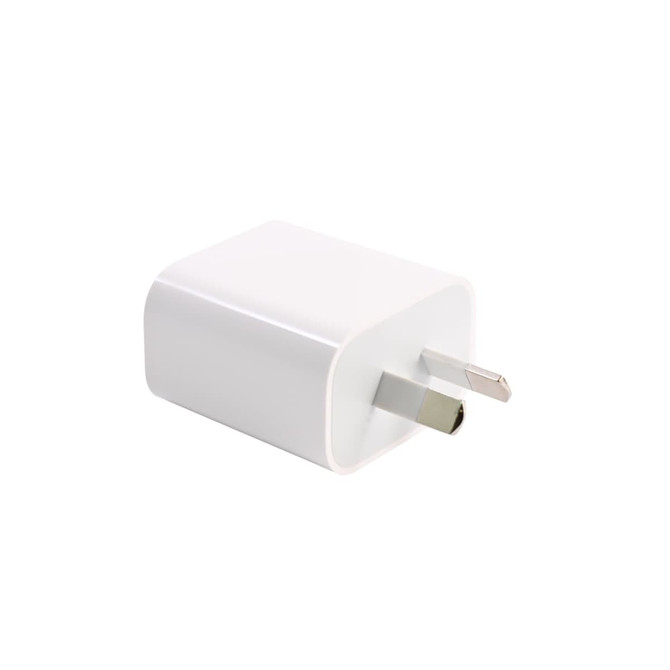 A white Paramount Wall Charger with two prongs designed for travel adapters in the phone and technology category.