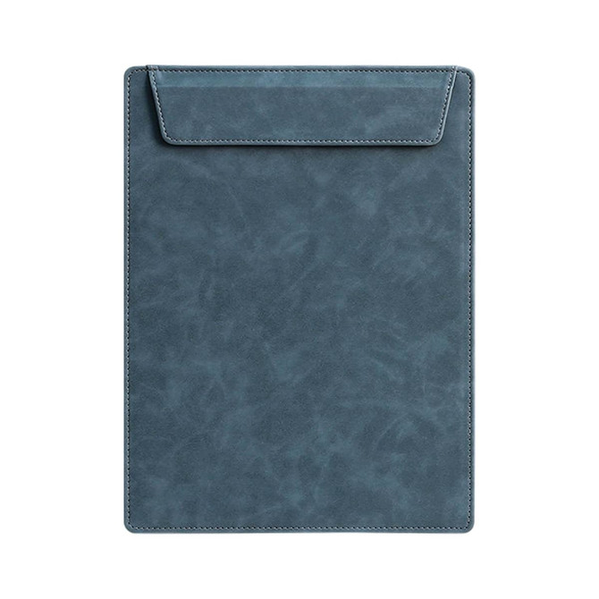 A4 magnetic clipboard in a deep blue colour with a smooth, textured finish and a flap at the top.