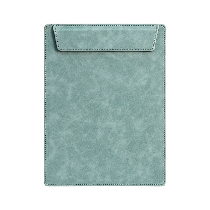 A4 magnetic clipboard in a textured teal finish, featuring a folded top flap and a sleek design.