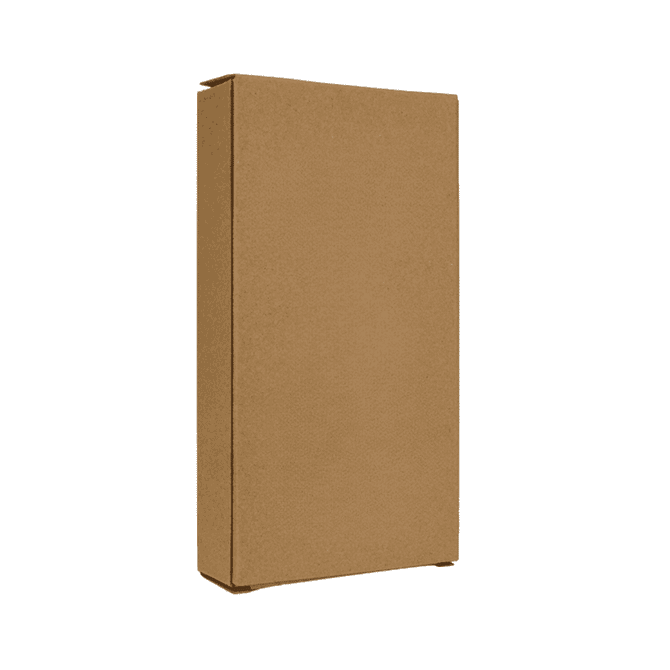 A plain brown cardboard box with no visible branding or markings.