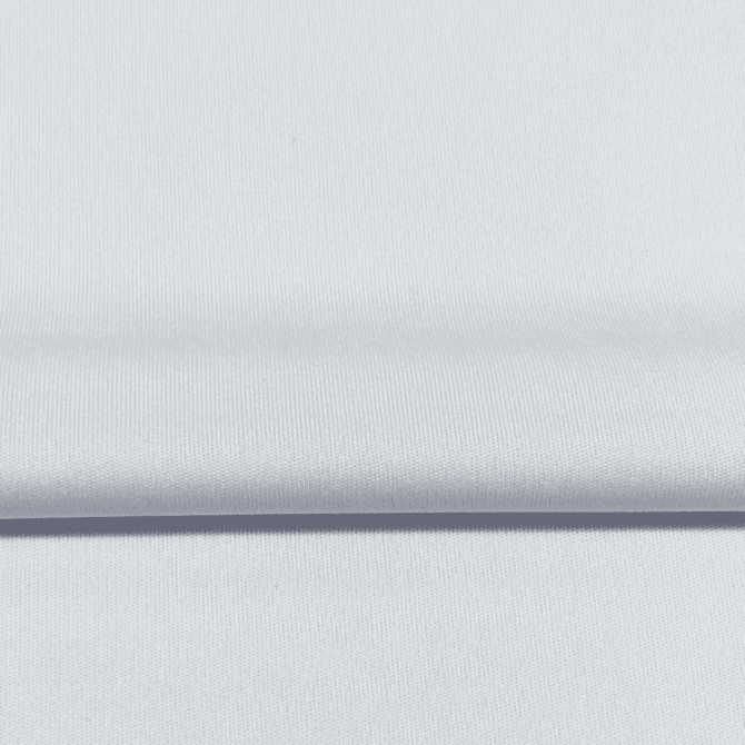 A smooth light blue fabric with a soft texture, ideal for sports apparel. The fabric features a subtle sheen.