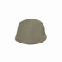 A green visor with a smooth texture and a simple, rounded design. It features a logo on the front.