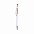 A white aluminium pen with a metallic clip and orange stylus tip, featuring the word "beautiful" in bold lettering.