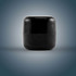 A black Cube Lip Balm container with a smooth, rounded design.