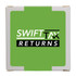 A green box featuring the logo for a product named "Swift Tax Returns."