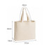 A calico tote bag in cream, featuring short handles and a gusset, with dimensions of 40cm x 42cm x 10cm.