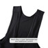 A close-up of black men's sublimated cycling bib shorts, featuring a mesh design for lightweight comfort.
