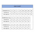 A size chart detailing measurements for men’s, women’s, and kids’ singlets in various sizes.