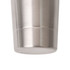A drink bottle featuring a sleek, stainless steel design with a smooth finish and a rounded base.