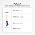 Crew custom pattern woven socks in navy blue, featuring a logo and designed for adults sizes 7-12 with regular thickness.