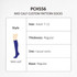 A pair of mid-calf socks in a solid colour, featuring a logo and designed for casual wear.