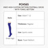 Knee high football socks in navy blue, featuring a towel bottom, suitable for adult sizes 7-12.