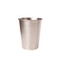 A stainless steel cup with a shiny finish, holding 350ml, featuring a simple design and no visible branding.