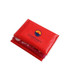 A pack of wallet pocket tissues in a vibrant red case with a logo printed on the front.