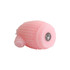 A pink sweater-shaped candle with a textured design and a metal base.