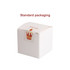 A white box with a logo, designed for packaging sweater shape candles.